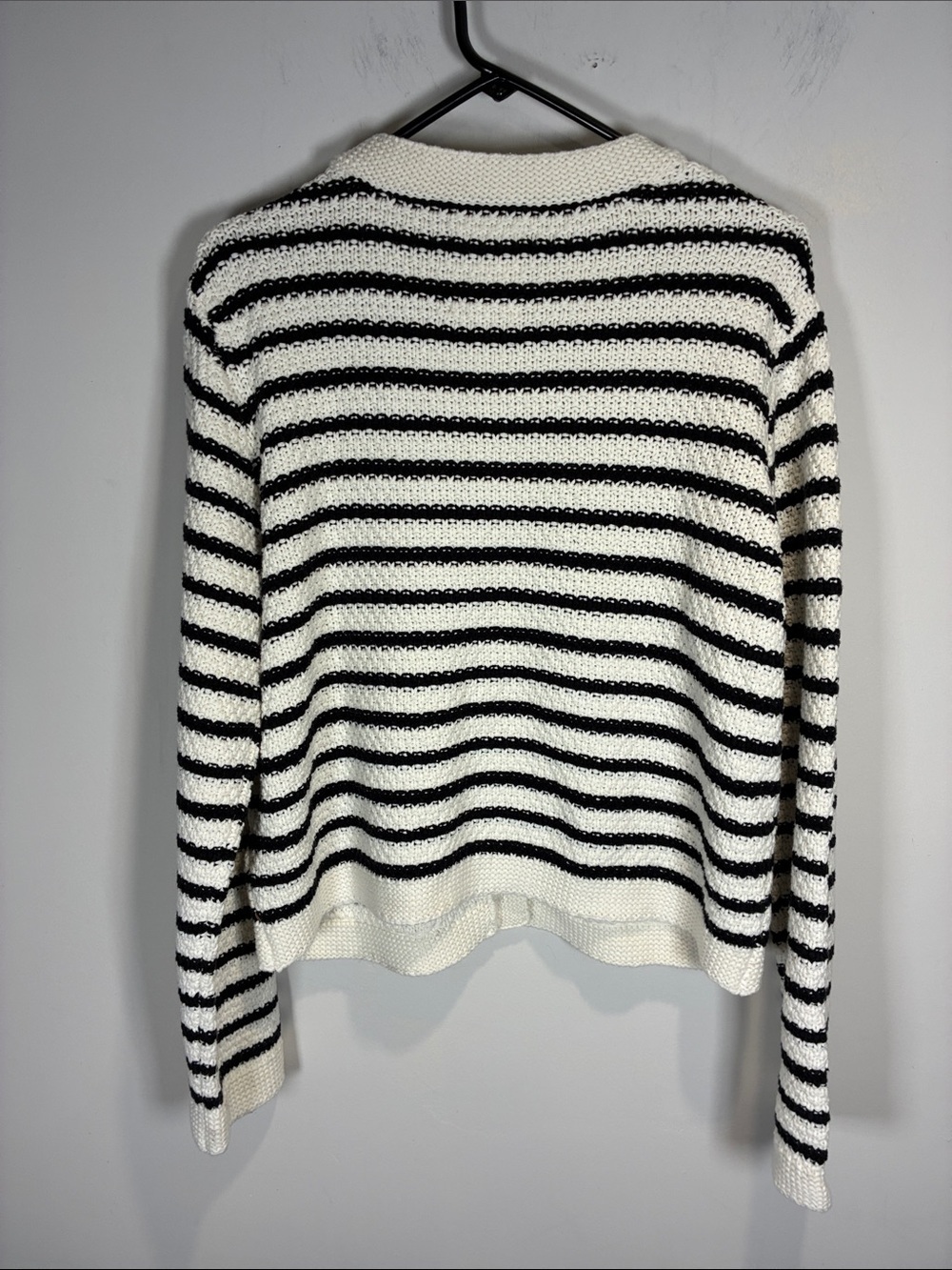 Part Two Copenhagen Striped Cotton Knit Cardigan Sweater XL - Picture 6 of 8